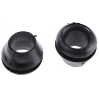 HellermannTyton Black PVC 8mm Round Cable Grommet for Maximum of 6.5 mm Cable Dia.