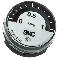 SMC G27-10-R1 Analogue Positive Pressure Gauge Back Entry 1 MPa, 10 bar, Connection Size R 1/16