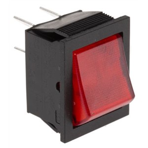 Arcolectric Illuminated Double Pole Single Throw (DPST), On-Off Rocker Switch Panel Mount