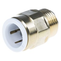 John Guest Straight Brass Push Fit Fitting 15mm 1/2 in BSP Male