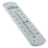 Brannan Wall Mount Glass Thermometer, General Purpose, -20  +50 C