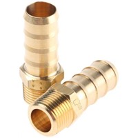 Legris Brass 3/8 in BSPT Male x 13 mm Barbed Male Straight Threaded Fitting