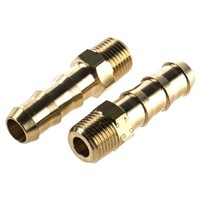 Legris Brass 1/8 in BSPT Male x 7 mm Barbed Male Straight Tailpiece Adapter Threaded Fitting
