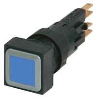 Eaton, RMQ16 Illuminated Blue Square Push Button, 16mm Momentary Push In