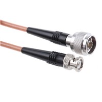 Radiall Male BNC to Male N RG142 Coaxial Cable, 50