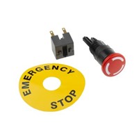 APEM Emergency Button - 2NC, Twist to Reset, 24mm, Mushroom Head