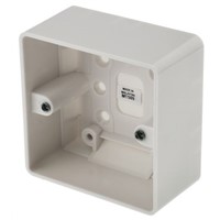 MK Electric Logic Plus White Gloss Urea Formaldehyde/Melamine Back Box, BS Standard, IP20, Surface Mount, 1 Gangs, 87 x