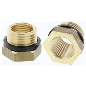 Legris Brass 1/2 in BSPP Male x 3/8 in BSPP Female Straight Reducer Threaded Fitting