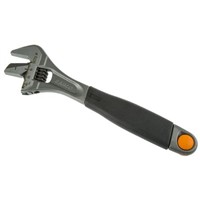 Bahco Adjustable Spanner, 257 mm Overall Length, 33mm Max Jaw Capacity, Thermoplastic Grip Handle, Blackened Finish