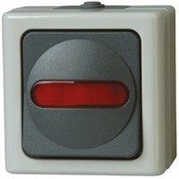 Kopp, Modular Switch, Red, Surface Mount, IP44, 10A
