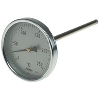 Dial Thermometer, Centigrade Scale, 0  +250 C Immersion