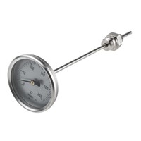 Dial Thermometer, Centigrade Scale, 0  +250 C, 80mm dia. Immersion