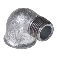 Georg Fischer Malleable Iron Fitting Elbow, 1/2 in BSPT Male (Connection 1), 1/2 in BSPP Female (Connection 2)