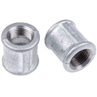 Georg Fischer Malleable Iron Fitting Socket, 1/2 in BSPP Female (Connection 1), 1/2 in BSPP Female (Connection 2)