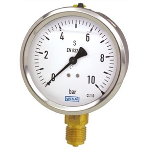 WIKA 7075660 Analogue Positive Pressure Gauge Bottom Entry 600bar, Connection Size G 1/2