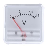 HOBUT DC Analogue Voltmeter, 15V, 41.5 (Dia.) mm, 8 % Accuracy