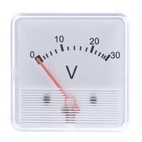 HOBUT DC Analogue Voltmeter, 30V, 41.5 (Dia.) mm, 8 % Accuracy