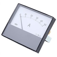 HOBUT R68M Analogue Panel Ammeter 50A DC, 63.5mm x 62.5mm, 8 % Moving Magnet