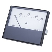 HOBUT R68M Analogue Panel Ammeter 80A DC, 63.5mm x 62.5mm, 8 % Moving Magnet