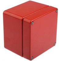 Rose Aluminium Standard, Die Cast Aluminium Enclosure, IP66, 100 x 100 x 81mm Red Lloyds Register, Maritime Register,