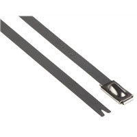 HellermannTyton, MBT14S Series Metallic 316 Stainless Steel Roller Ball Cable Tie, 362mm x 4.6 mm