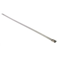 HellermannTyton, MBT14H Series Metallic 316 Stainless Steel Roller Ball Cable Tie, 362mm x 7.9 mm