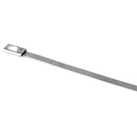 HellermannTyton, MBT27H Series Metallic 316 Stainless Steel Roller Ball Cable Tie, 681mm x 7.9 mm