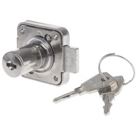 Euro-Locks a Lowe & Fletcher group Company Panel to Tongue Depth 22mm Chrome Plated Sliding Door Lock, Key to unlock