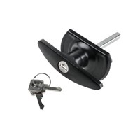 Euro-Locks a Lowe &amp;amp; Fletcher group Company Matte Die Cast Zinc Black Lock, Garage Handle, 101mm