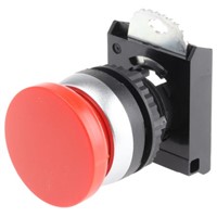 BACO Mushroom Red Push Button Head - Spring Return, 22mm Cutout