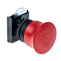 BACO Mushroom Red Push Button Head - Pull Release, 22mm Cutout