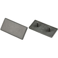 FlexLink Grey Polyamide Rectangular End Cap 22 mm, 44 mm strut profile , Groove 5.5mm