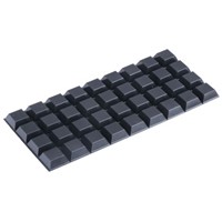 3M Tapered Square Anti Vibration Feet SJ5023 BLACK ,20.5mm dia. Natural Rubber