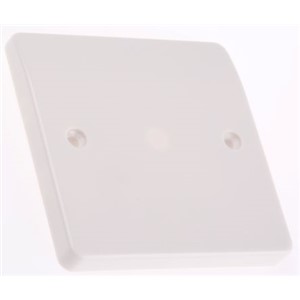 White 1 Gang Blanking Plate, Flush Mounted Logic Plus