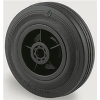 Guitel Black Rubber Castor Wheels 11601250, 150daN