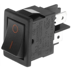 Arcolectric Single Pole Single Throw (SPST), On-Off Rocker Switch Panel Mount