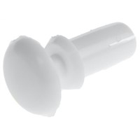 9mm White Plain Nylon Snap Rivet, 4mm diameter, 5.5  6.5 mm Thickness