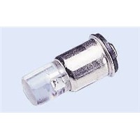 LED Reflector Bulb, Midget Flange, White, Single Chip, 5 mm Lamp, 4.9mm dia., 12 V dc