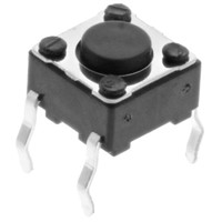 Black Keyboard Switch, Single Pole Single Throw (SPST) 50 mA @ 12 V dc 0.8mm