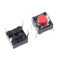 Red Keyboard Switch, Single Pole Single Throw (SPST) 50 mA @ 12 V dc 1.5mm
