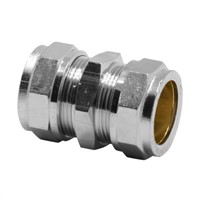 Pegler Yorkshire 15mm Straight Coupler Brass Compression Fitting