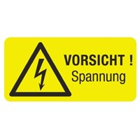 Idento ESSW41052 5 x Electricity Danger Label (German), Yellow Self-Adhesive PVC