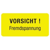 Idento ESSW74052 5 x Label (German), Yellow Self-Adhesive PVC
