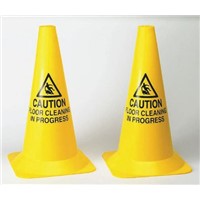 PVC safety cone 'SLIPPERY SURFACE'