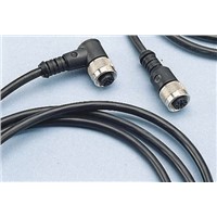 Binder Right Angle M12 to Unterminated Cable assembly, 4 Core 2m Cable