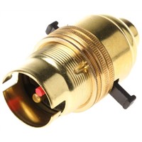 BC cap brass switched lampholder,M10
