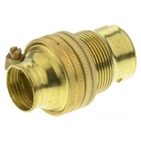 SBC cap brass unswitched lampholder1/2in