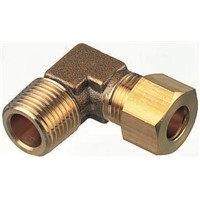 Legris 10mm x 1/4 in BSPT Male 90 Elbow Brass Compression Fitting