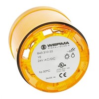 KombiSIGN 70 843 Beacon Unit, Yellow LED Blinking, 24 V dc