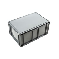 Schoeller Allibert 54L Grey Plastic Large Storage Box, 291mm x 400mm x 600mm